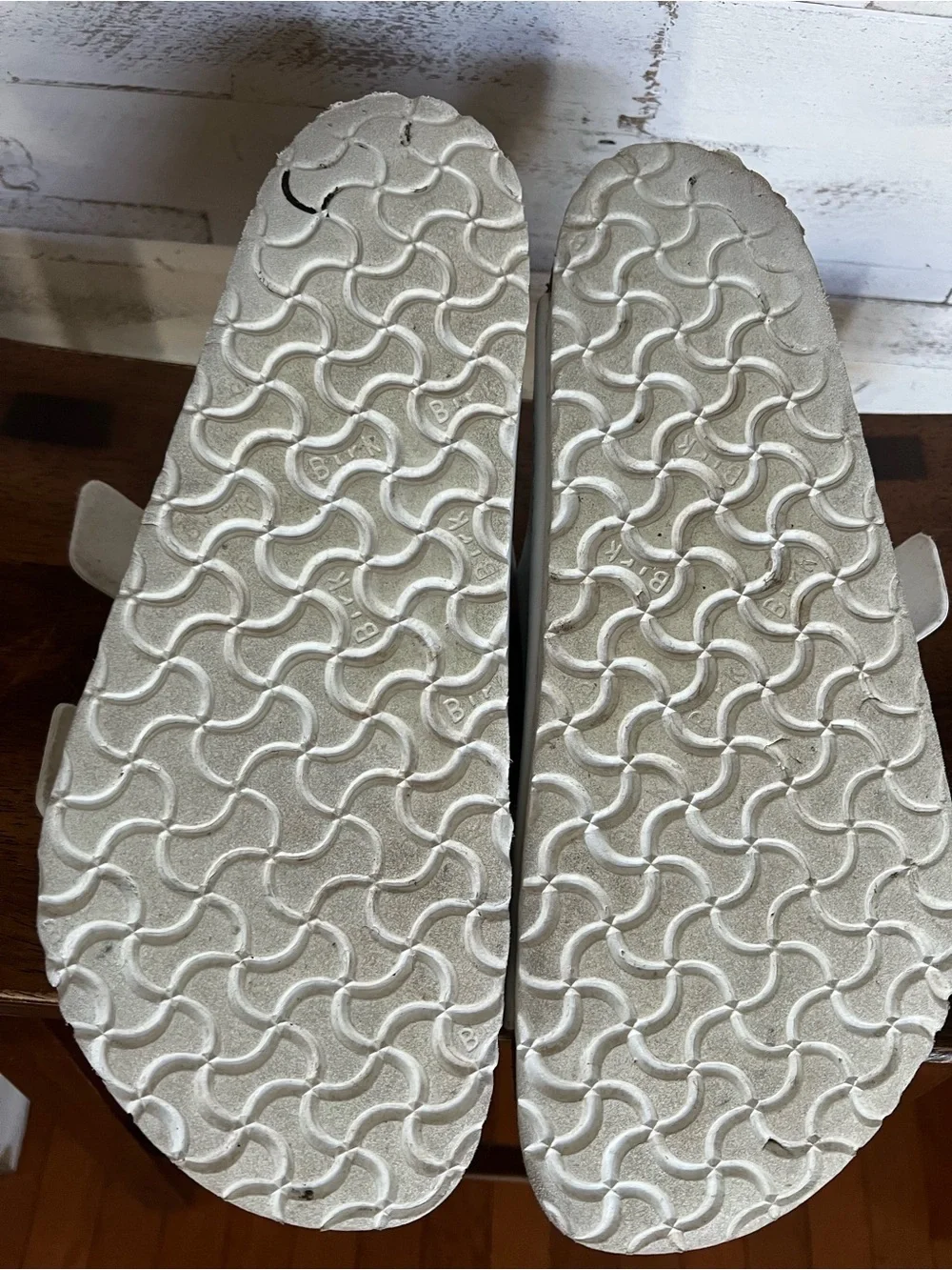 Birkenstock White Arizona Sandals in Size 44